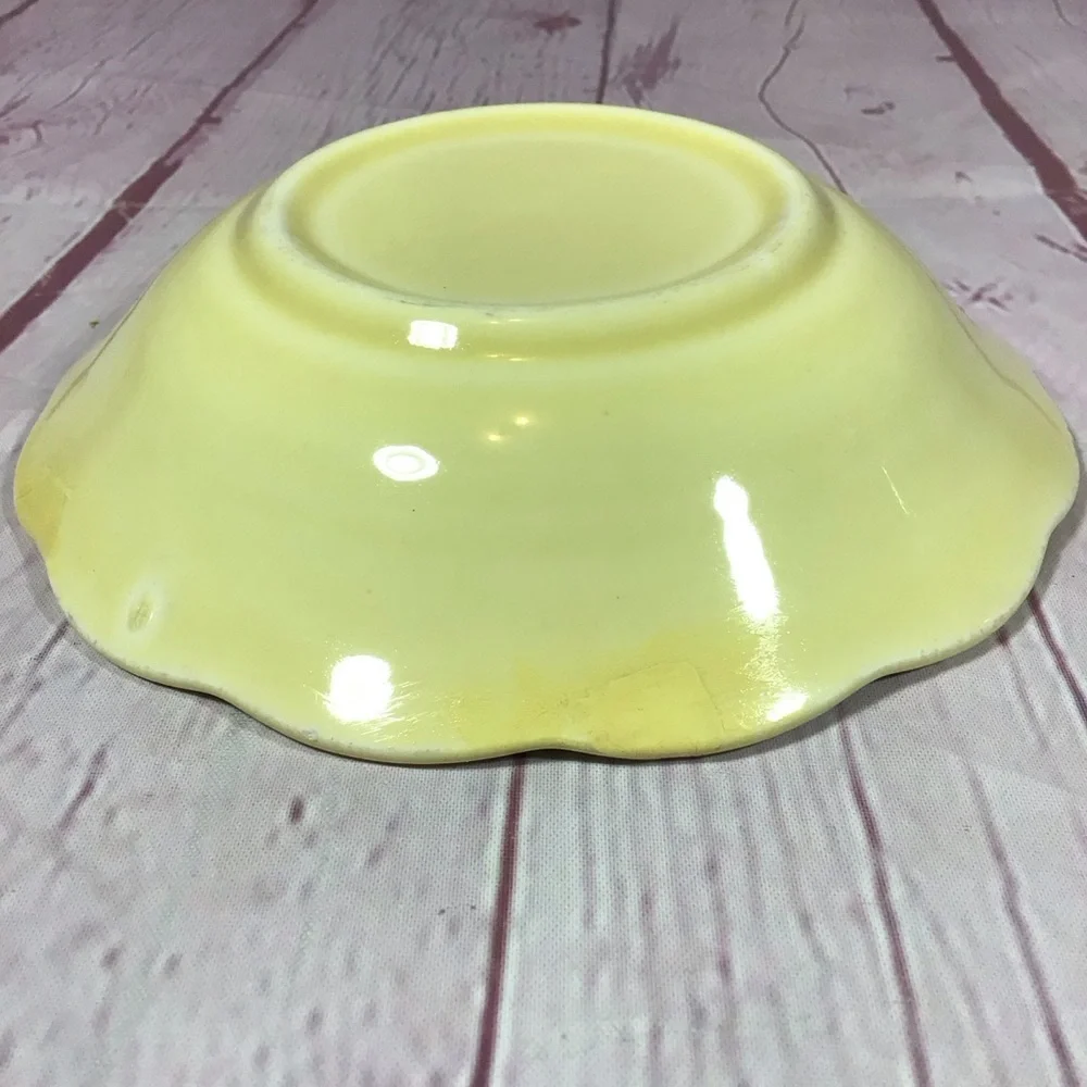 Vintage WS George Elmhurst Yellow Fruit Dessert Sauce Bowl